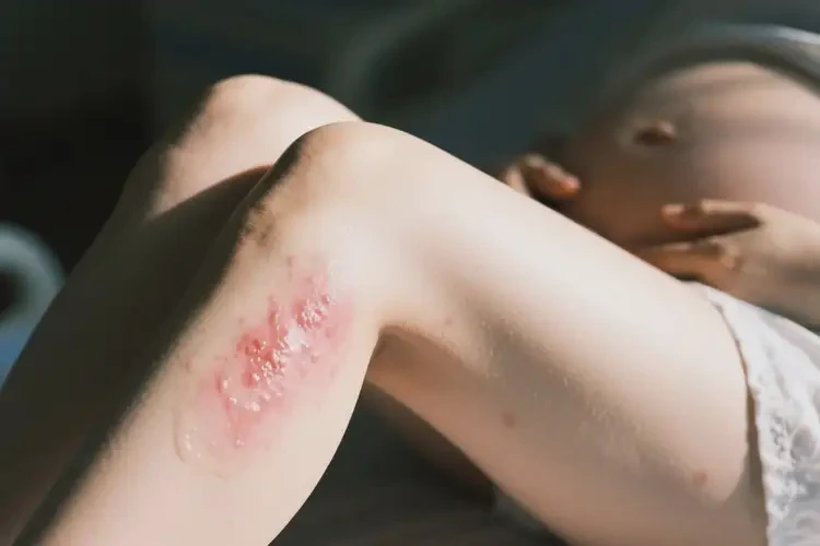 产妇大腿上偶尔起湿疹可以彻底自愈吗(图2)