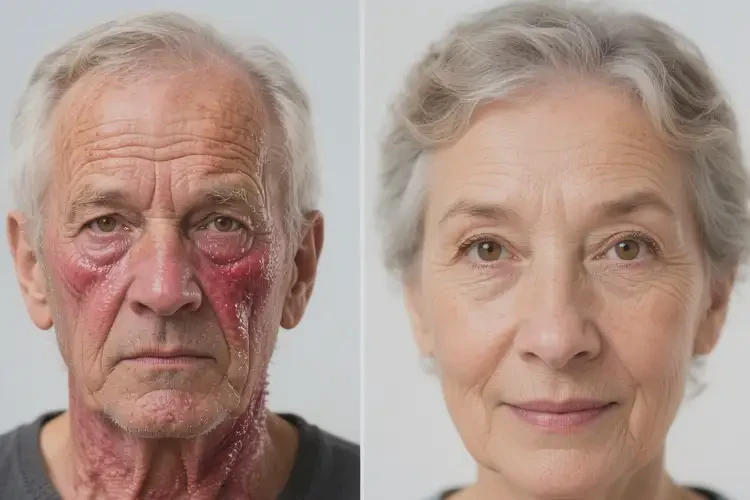 高齡老人脖子上長濕疹不管它會自己好嗎(圖2)