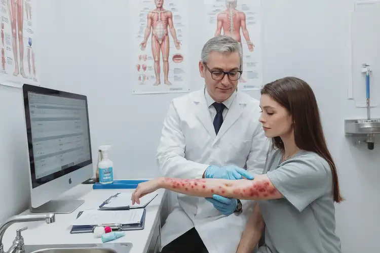 女人手臂上出現濕疹可以徹底自愈嗎(圖2)