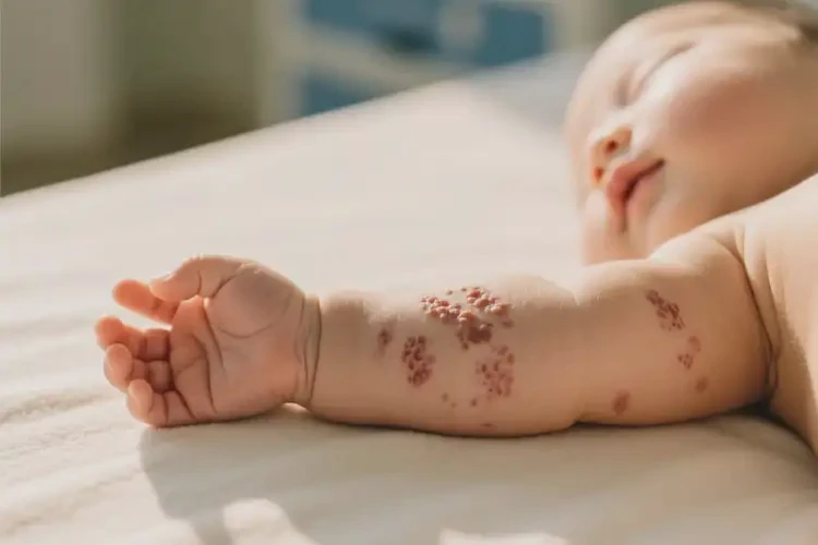 寶寶手臂上長濕疹不管它會自己好嗎(圖1)