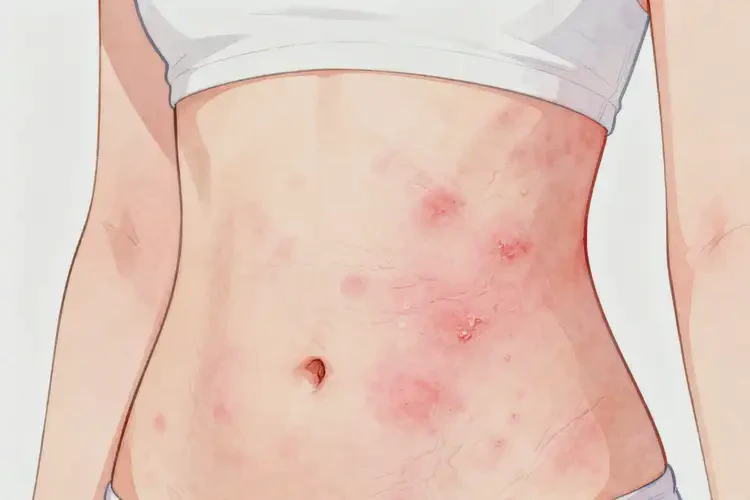 女生肚子出現(xiàn)濕疹不管它會自己痊愈嗎(圖4)
