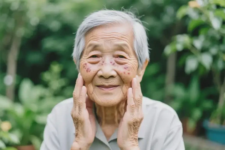 老年人面部長(zhǎng)濕疹能徹底自愈嗎(圖1)