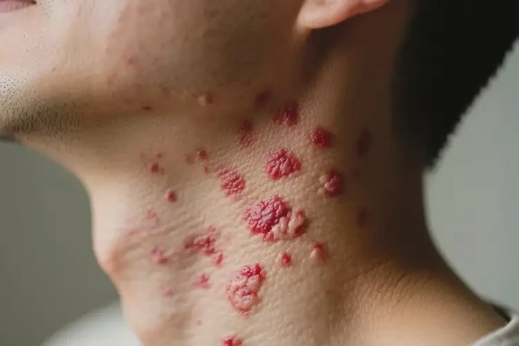男性脖子上出濕疹可以徹底自愈嗎(圖4)