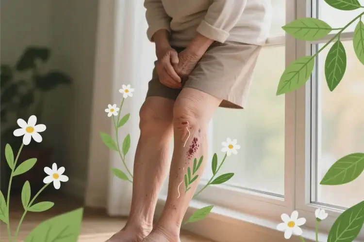 老年人大腿上容易長濕疹可以徹底自愈嗎(圖2)