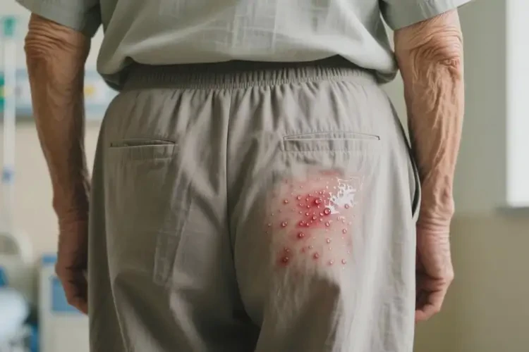 高齡老人屁股長濕疹能夠徹底治愈嗎(圖1)