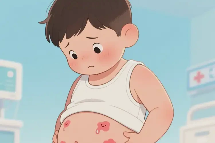 少儿肚子有湿疹不管它会自己痊愈吗(图4)