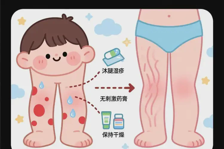 少兒大腿起濕疹能靠自己自愈嗎(圖2)