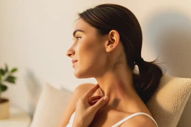 女生脖子偶爾長(zhǎng)濕疹不管它會(huì)自己痊愈嗎(圖1)