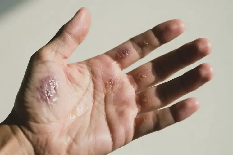 男人手上起濕疹能夠徹底治愈嗎(圖3)