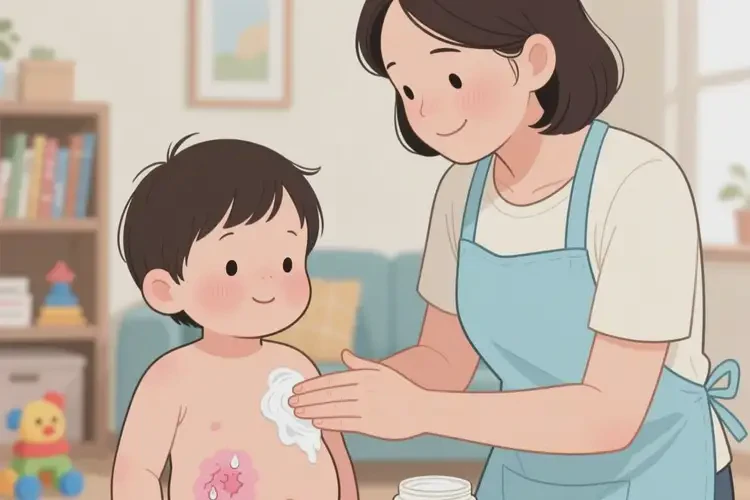 孩子肚子长湿疹可以彻底自愈吗(图2)