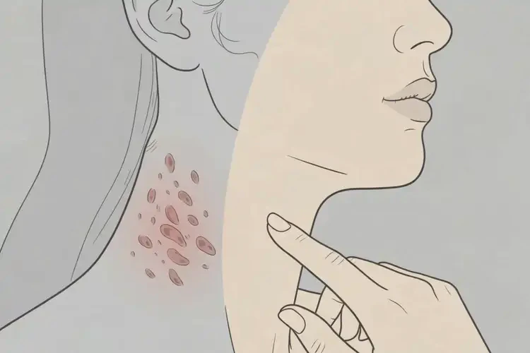 女性脖子容易長濕疹不管它會自己痊愈嗎(圖2)