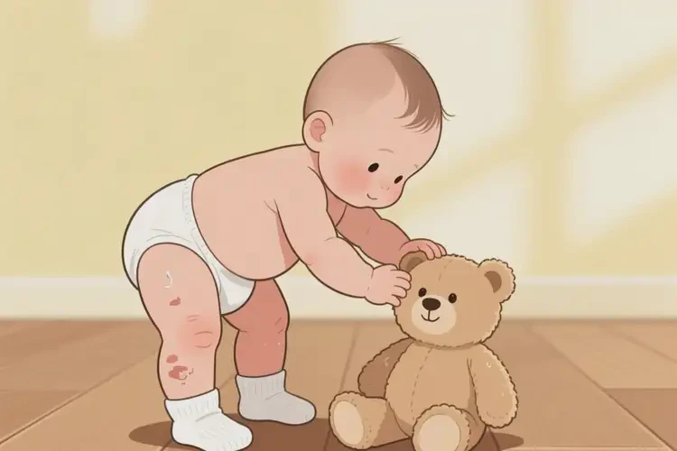 嬰幼兒大腿起濕疹不管它會自己痊愈嗎(圖1)