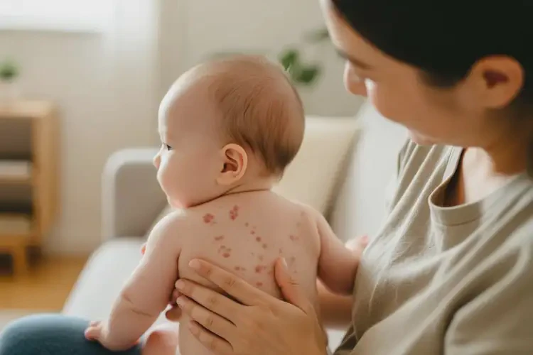 嬰兒全身偶爾起濕疹不管它會(huì)自己好嗎(圖3)