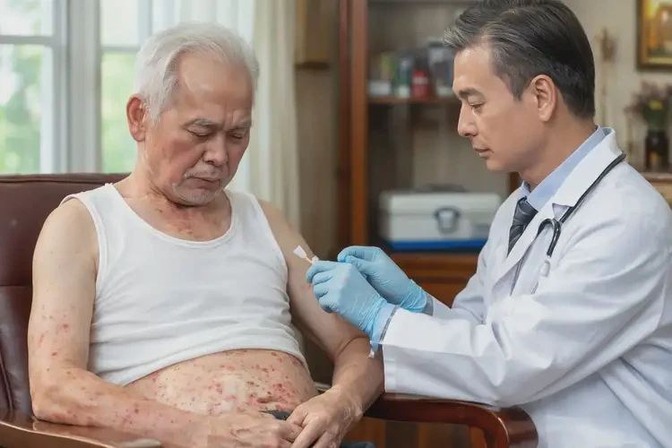 高齡老人肚子上出現(xiàn)濕疹不管它會(huì)自己自愈嗎(圖3)