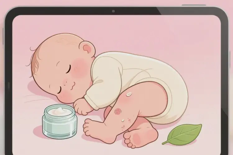 新生兒小腿上容易起濕疹不管它會(huì)自己好嗎(圖2)