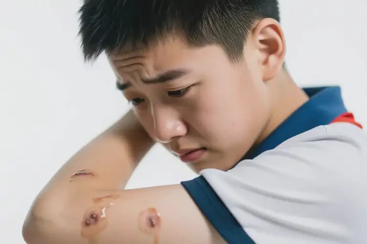 中学生手臂经常起湿疹不管它会自己痊愈吗(图1)