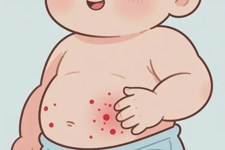 寶寶肚子上偶爾長濕疹不管它會(huì)自己自愈嗎(圖2)