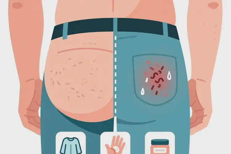 男生屁股有濕疹能靠自己自愈嗎(圖1)