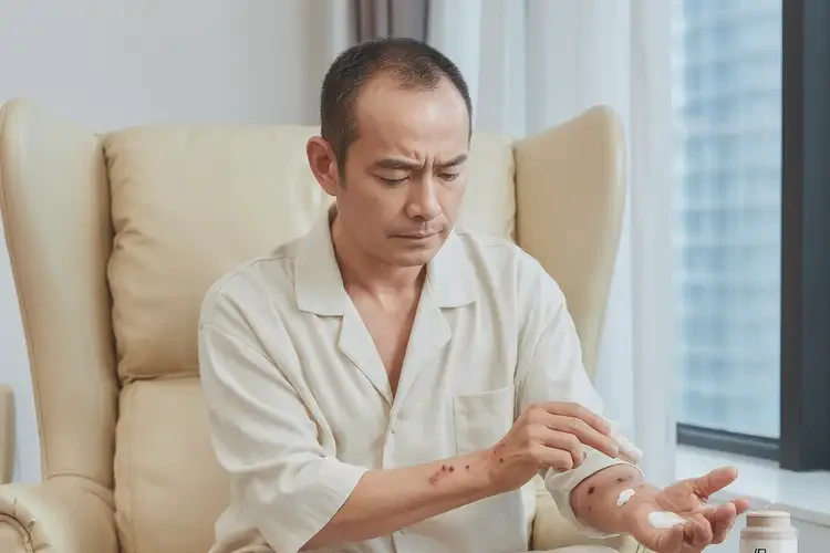 男人四肢出現(xiàn)濕疹能徹底自愈嗎(圖3)