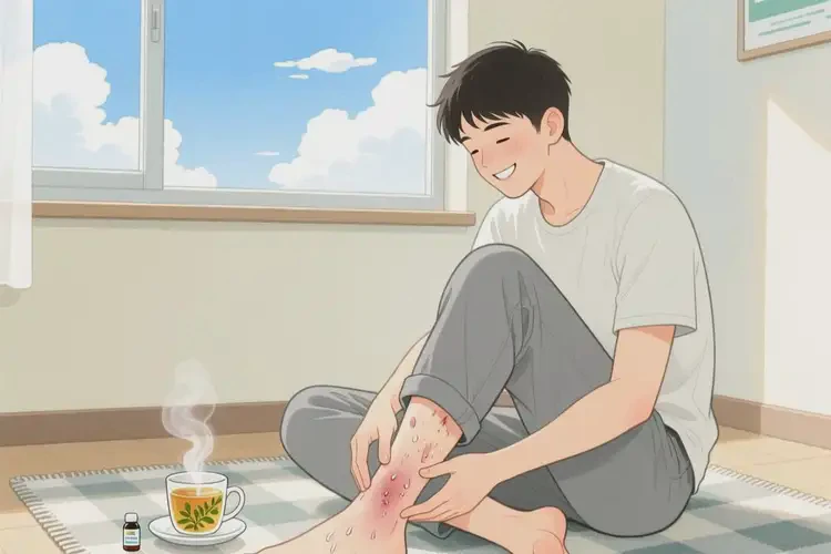 青年人小腿上長濕疹能徹底自愈嗎(圖1)