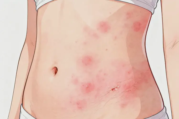 女生肚子出現(xiàn)濕疹不管它會自己痊愈嗎(圖1)