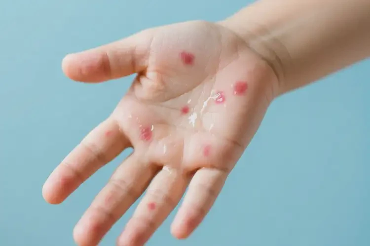 小孩手上偶爾起濕疹不管它會(huì)自己自愈嗎(圖1)