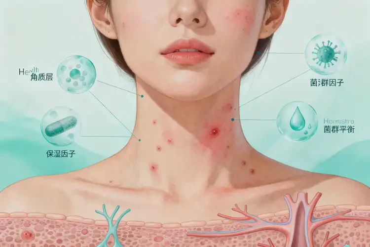 女生脖子上有濕疹不管它會自己自愈嗎(圖2)