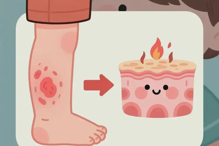 兒童小腿上出現(xiàn)濕疹能靠自己自愈嗎(圖2)