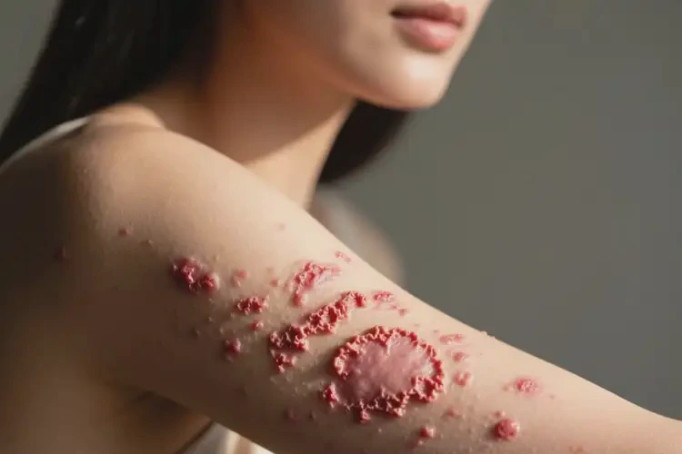 女性手臂長(zhǎng)濕疹不管它會(huì)自己痊愈嗎(圖2)