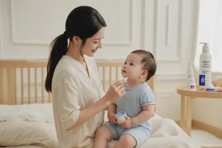 寶寶臉上出現(xiàn)濕疹不管它會(huì)自己自愈嗎(圖3)