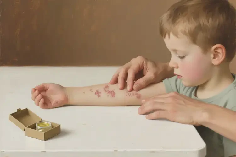 孩子手臂上出濕疹能夠徹底治愈嗎(圖2)