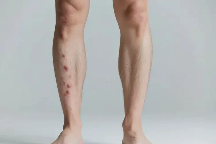 男性小腿上容易起濕疹可以徹底自愈嗎(圖1)