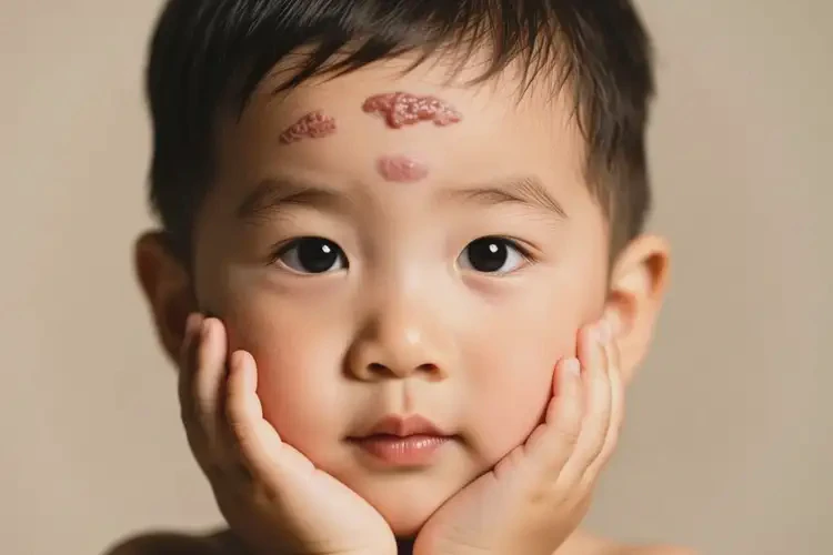 孩子脸上出现湿疹不管它会自己自愈吗(图3)