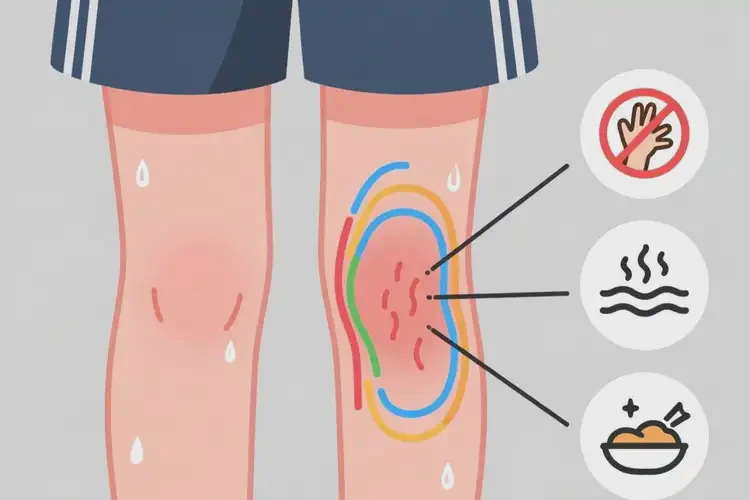 中學(xué)生大腿出現(xiàn)濕疹不管它會(huì)自己痊愈嗎(圖1)