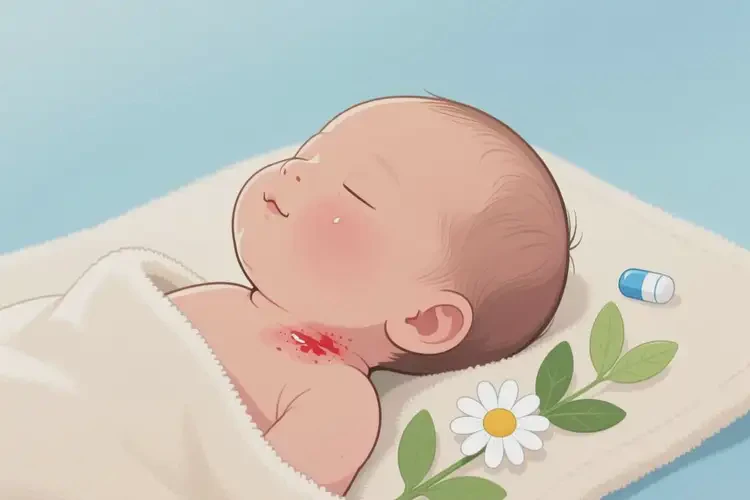 新生兒脖子容易起濕疹不管它會(huì)自己痊愈嗎(圖4)