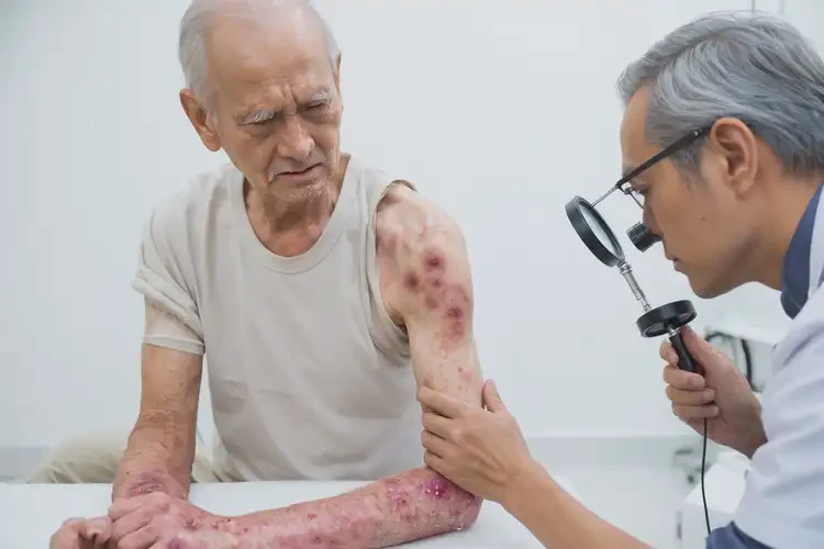 老人手臂上出現(xiàn)濕疹可不可以徹底自愈(圖4)