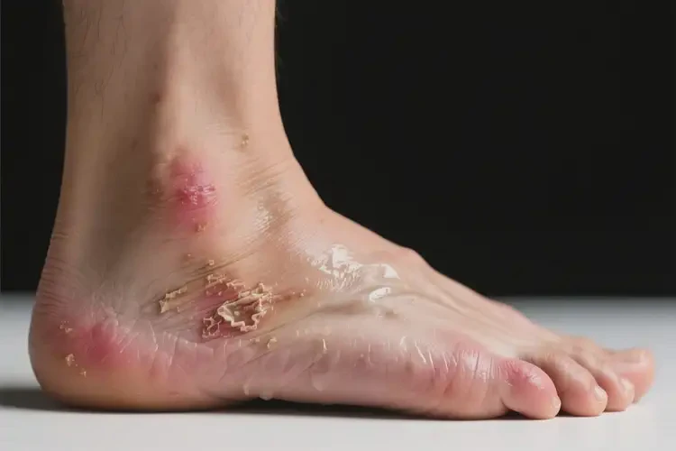 男人腳上出濕疹不管它會(huì)自己自愈嗎(圖1)