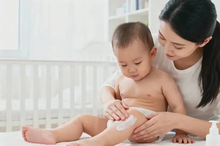 寶寶大腿上出現(xiàn)濕疹能徹底自愈嗎(圖1)