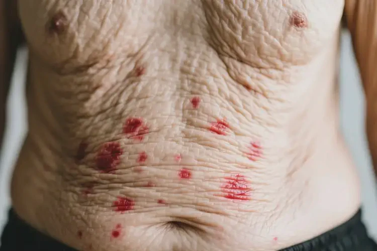 老年人肚子上出濕疹不管它會自己好嗎(圖3)