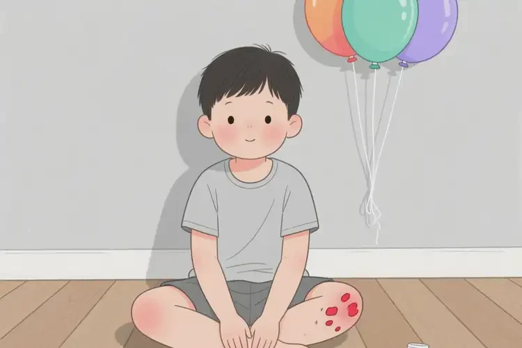 少兒大腿偶爾長濕疹不管它會自己好嗎(圖1)