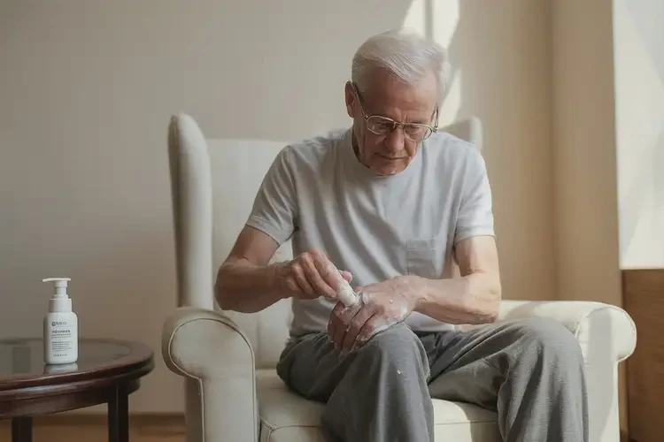 老年人小腿容易起濕疹不管它會自己好嗎(圖1)