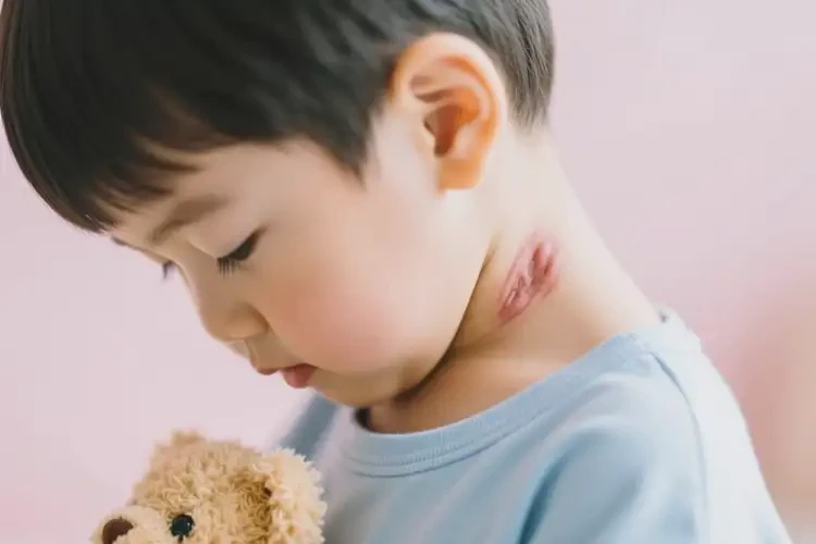 兒童脖子上偶爾起濕疹能夠徹底治愈嗎(圖2)