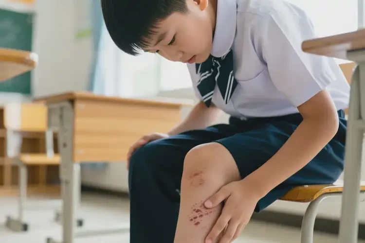 中學(xué)生大腿長濕疹不管它會自己自愈嗎(圖3)