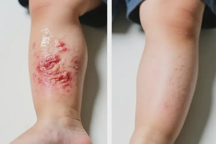 兒童小腿偶爾起濕疹可以徹底自愈嗎(圖1)