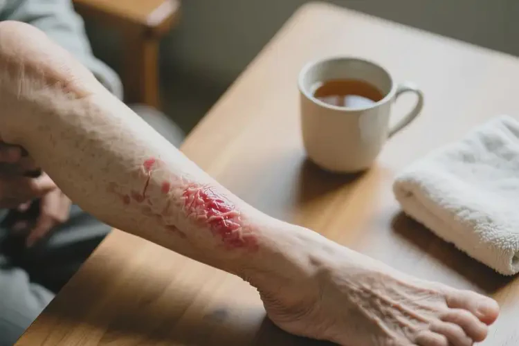 老年人大腿上容易長濕疹可以徹底自愈嗎(圖3)