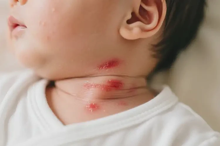 寶寶脖子有濕疹不管它會(huì)自己好嗎(圖4)