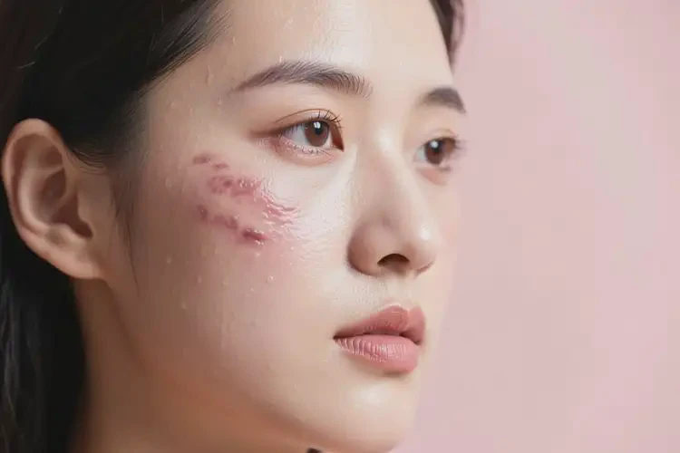 青年人面部長濕疹能夠徹底治愈嗎(圖1)