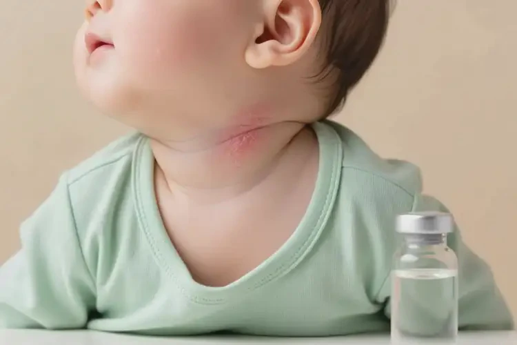 孩子脖子容易長(zhǎng)濕疹不管它會(huì)自己痊愈嗎(圖1)