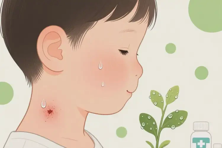 孩子脖子上容易長濕疹不管它會自己自愈嗎(圖3)