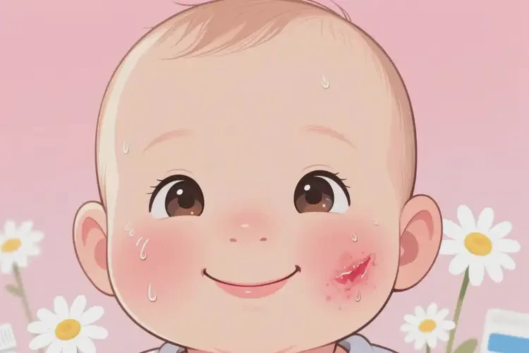 寶寶面部出現(xiàn)濕疹不管它會(huì)自己自愈嗎(圖3)
